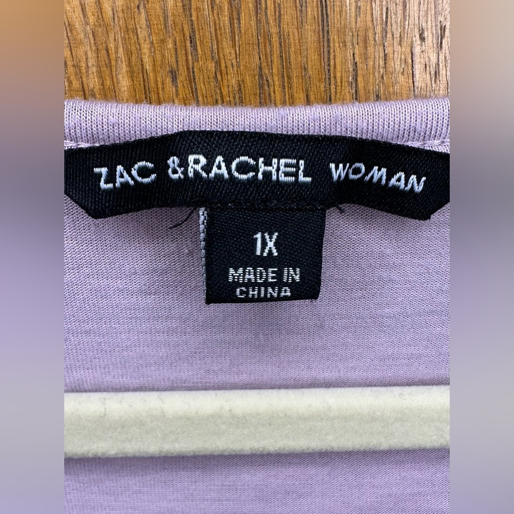Zac & Rachel Purple Lace Bell Sleeve Size 1X - Picture 3 of 10